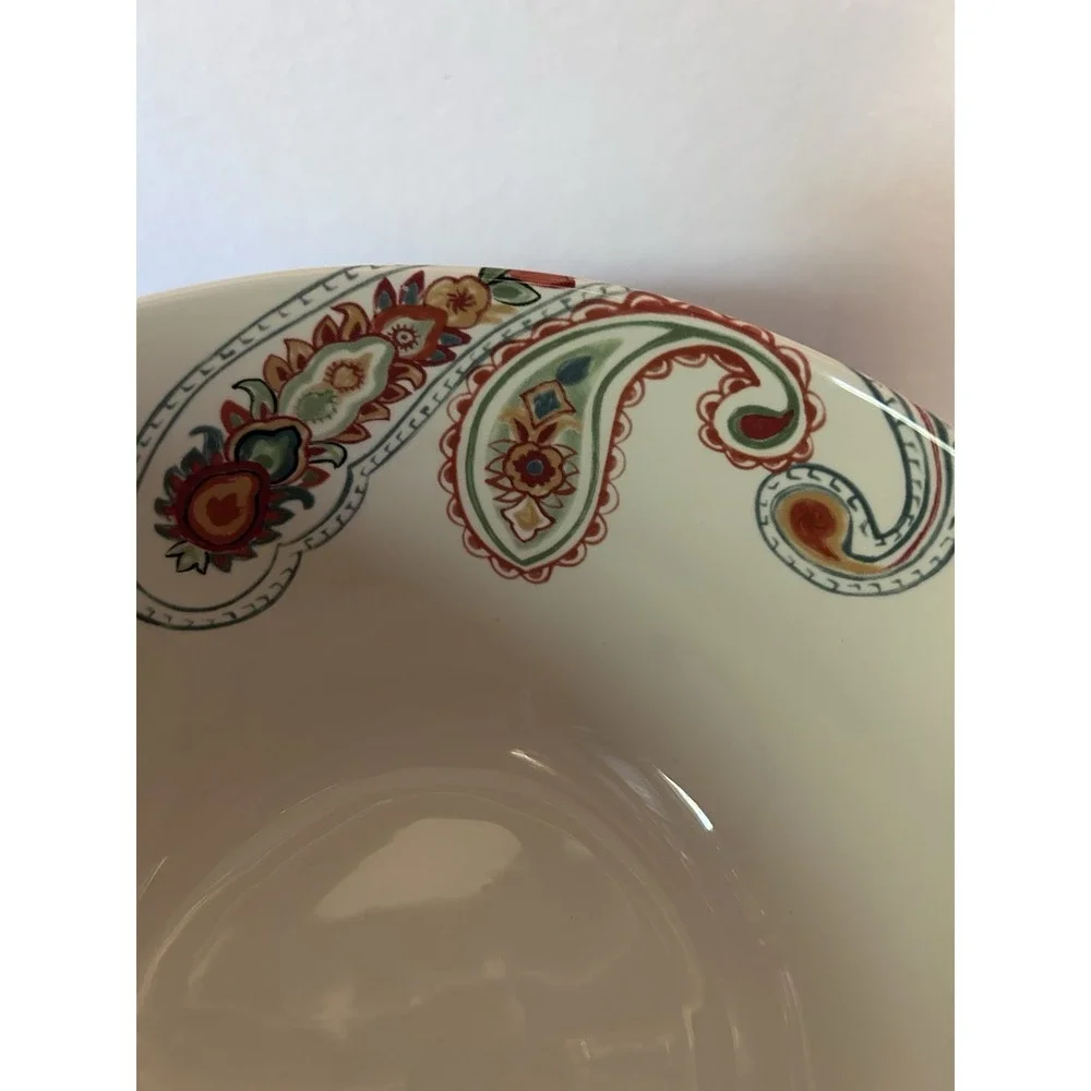Table Tops Gallery Multi-Paisley 10-Inch & 6-inch‎ Serving Bowls Dishwasher Safe